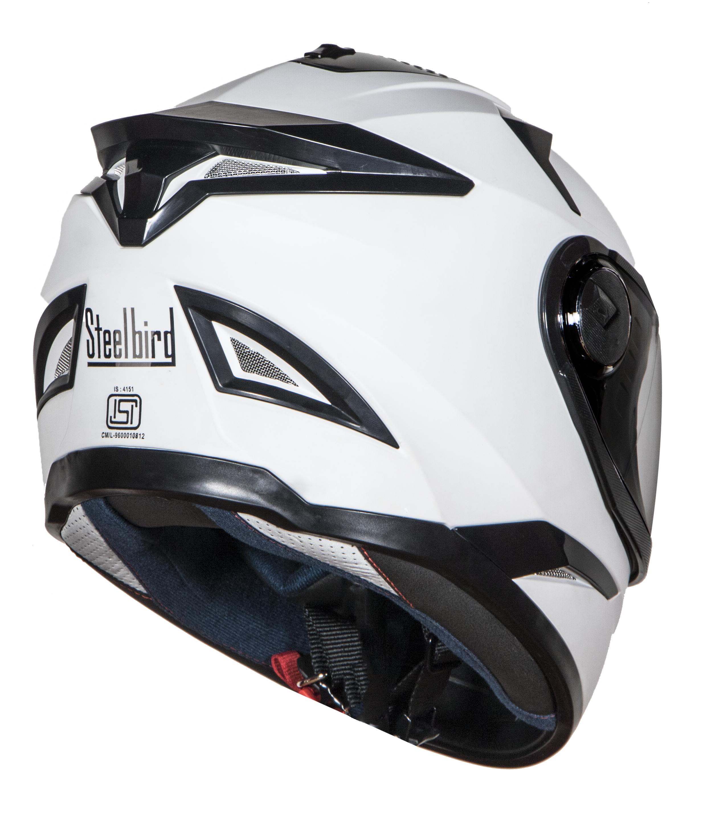 SBH-17 OPT MAT WHITE (WITH EXTRA FREE CABLE LOCK AND CLEAR VISOR)